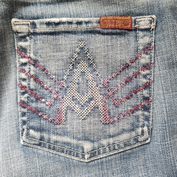 7 For All Mankind Bootcut Denim Jeans Size 30 Blue - Picture 5 of 15